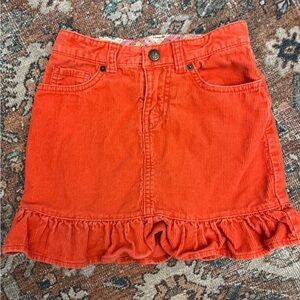Lands' End Kids Size 6 orange corduroy Skort